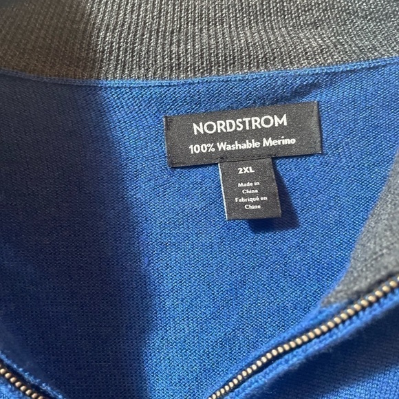 nordstrom Merino Mens sweater in bright blue - Picture 10 of 11